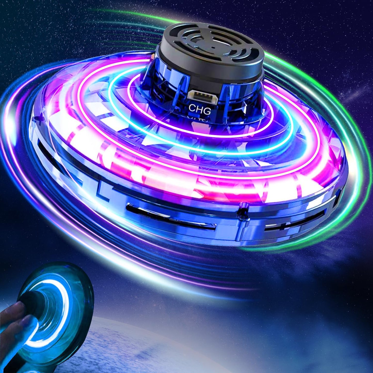 Flying spinner led